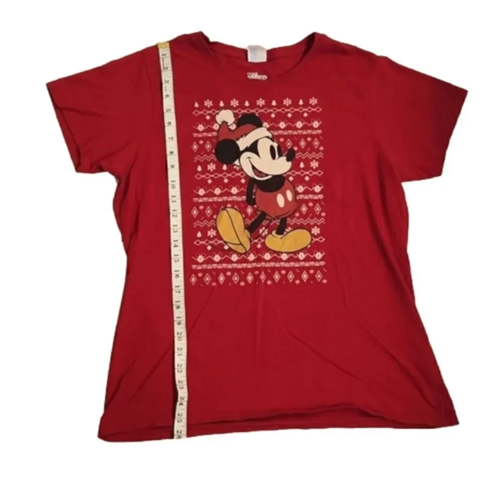 Mens Mickey Mouse Red Christmas Tee By Disney Size XL. - Picture 11 of 13